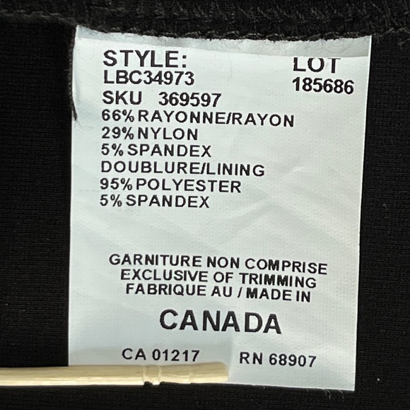 NWOT le chateau 3/4 Sleeve Long Black Blazer/Jacket, XS, made in Canada - Picture 13 of 14